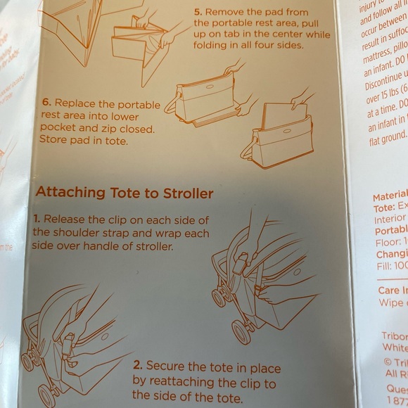 SootheTIME Diaper Bag with portable cot - never used - Changing Bag, baby Travel - Picture 16 of 16